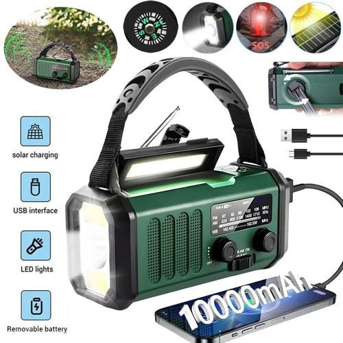 10000mah portable hand crank - hand,