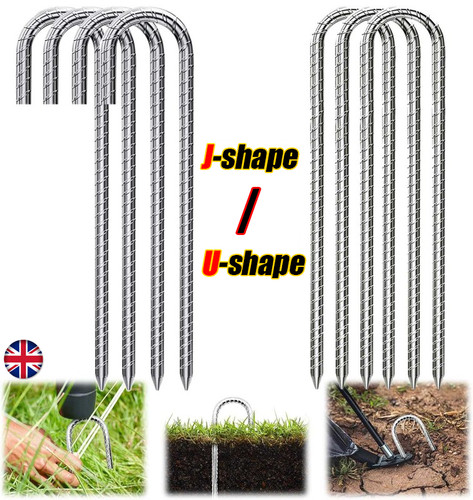 Shaped rebar stakes heavy - u/j-shaped,
