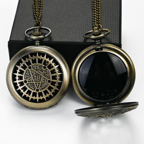 Black obsidian scrying mirror - black,