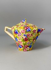 Royal Winton Grimwades Sweet Pea Chintz 13cm Teapot - Art Deco Shape