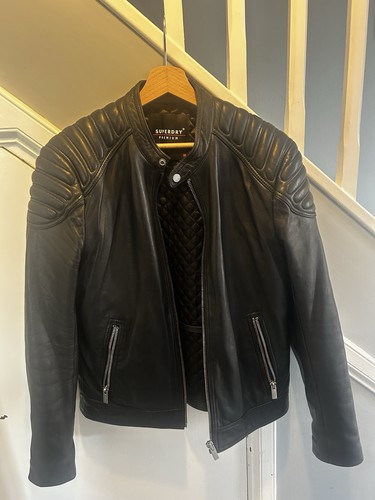 Superdry men leather biker - men's,