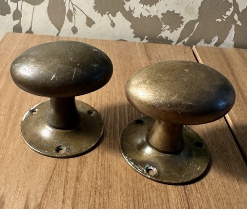 Pair antique victorian - pair, brass