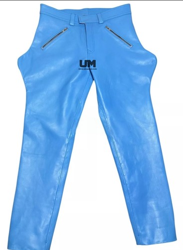 Men blue genuine - genuine, cowhide