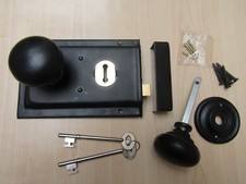 TRADITIONAL CLASSIC RETRO VINTAGE OLD ENGLISH RIM DOOR LOCK KNOB HANDLES SET