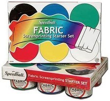 Speedball Screen Printing Textile Ink Starter Set - 6 x 4oz Jars - for fabrics