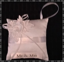 Wedding Ring Pillow - White