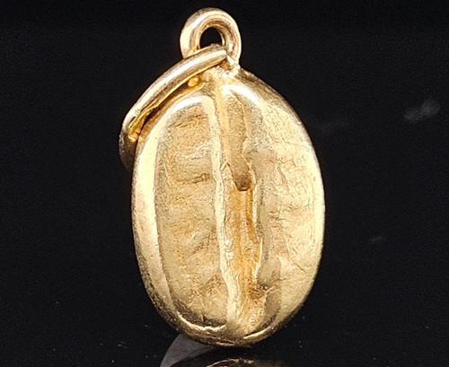 14k gold coffee - gold, charm