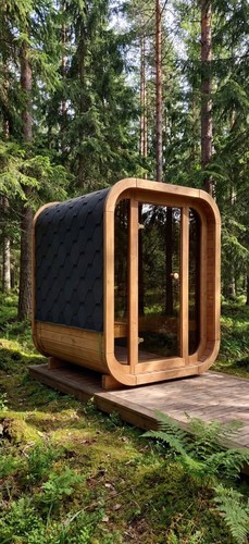 Mini square cube outdoor sauna - cube,