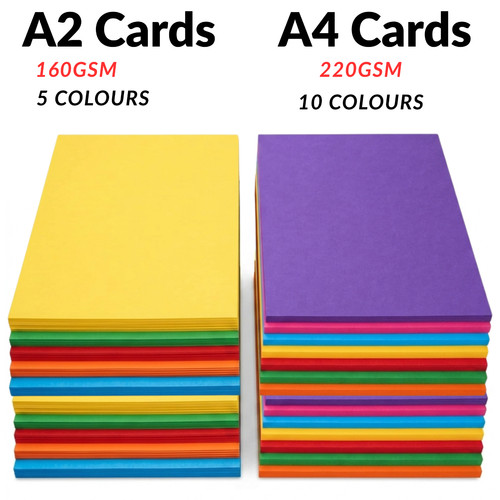 Coloured card thick - a2,