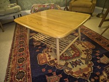 Ercol Square Blonde Coffee Table With Magazine Rack