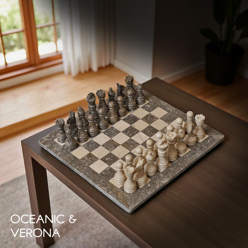 Onyx marble chess pieces - chess,