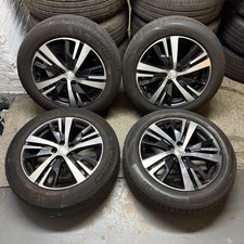 PEUGEOT 3008 / 5008 DETROIT ALLOY WHEELS BLACK / SILVER 225 / 55 / 18 2017-2024