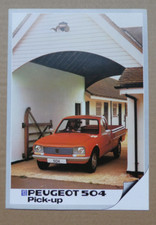 Peugeot 504 Pick-up UK market brochure 1982-1983. Near mint condition.
