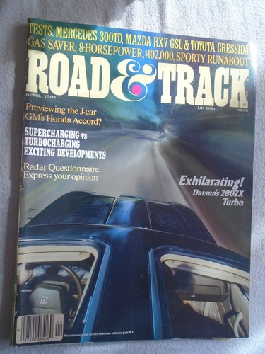 Road track apr 1981 datsun - &,