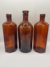 3 Large Brown Vintage Bottles