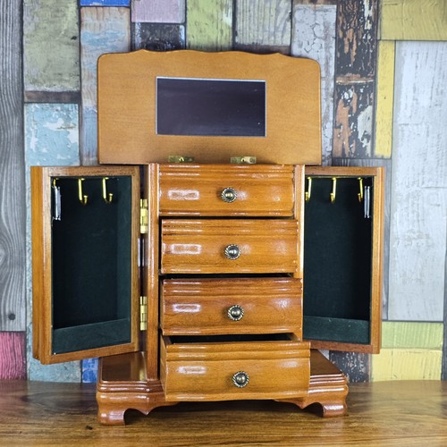 Vintage wooden jewellery box - vintage,