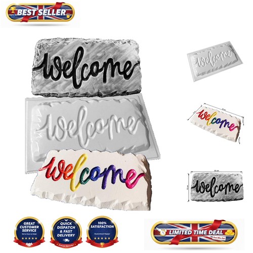 Welcome stone concrete mould - welcome,