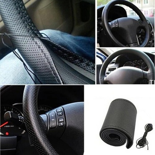 Leather diy car steering wheel - steering,