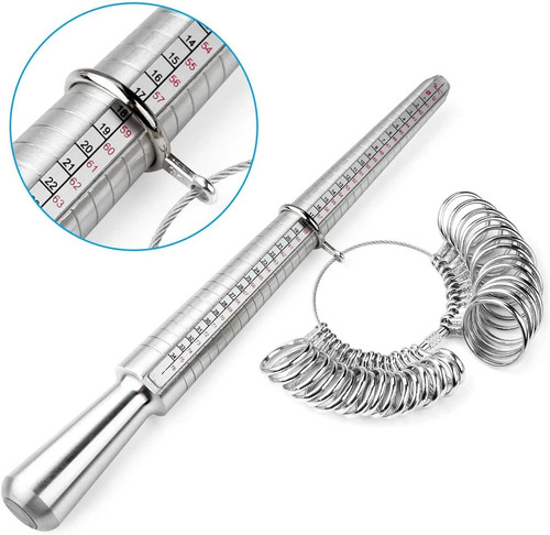 Metal ring sizer gauge - sizer, mandrel