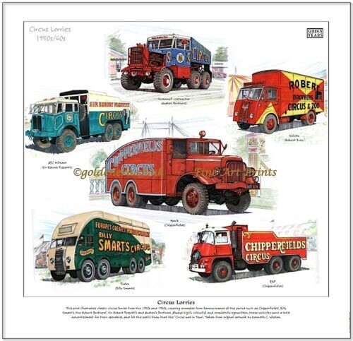 Circus lorries 1950 - circus,