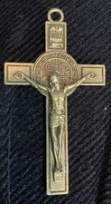Brass Saint Benedict Crucifix