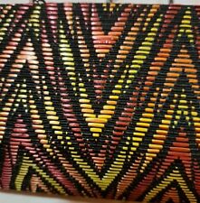 BUTLER & WILSON Orange, Black Yellow Aztec/ Tiger Handbag Clutch Bag  with Chain