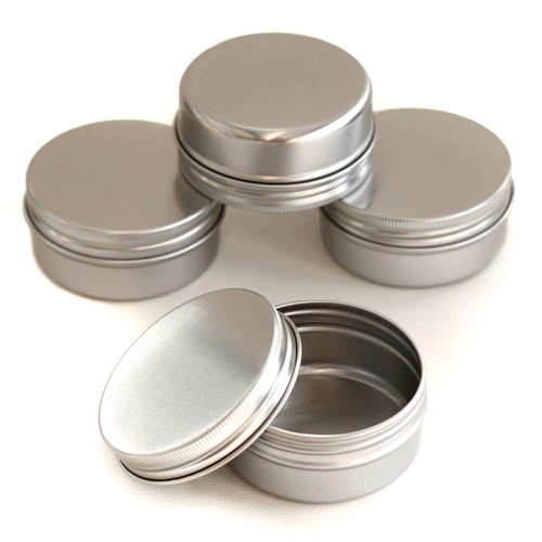 Metal storage tin small - tin, round