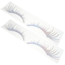  2 Pairs Eyes Headlight Stickers Car Lashes Eyelashes for Headlights