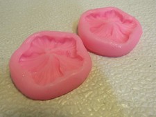 Designer Flower Molds Lot of 2 2in x 2in Pink Rubber
