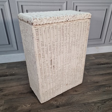 Vintage wicker laundry basket - wicker,