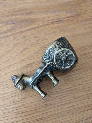 Vintage brass donkey - brass, and