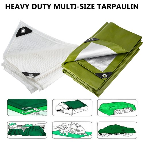 Green clear tarpaulin tarp - clear,