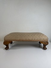 Antique Footstool Wide Vintage