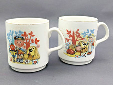 Vintage 1967 PAIR Ceramic Mugs
