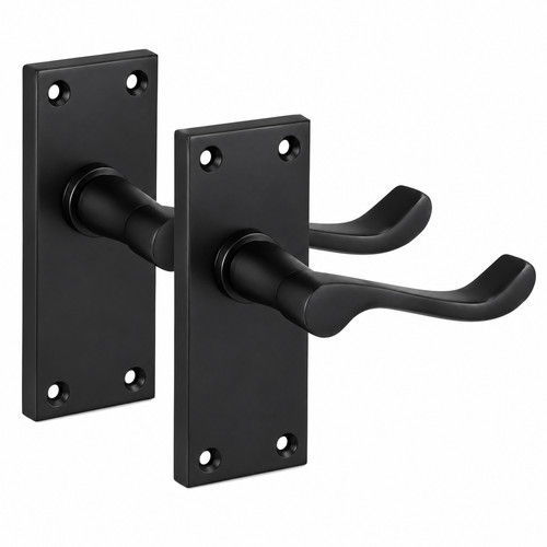 Matt black victorian scroll - black,