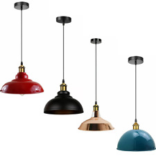 Industrial Pendant Light fitting Metal Ceiling Light Shade Hanging Retro Lamp UK