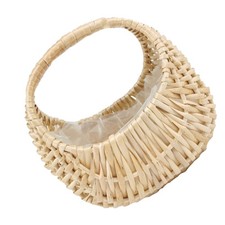  Seagrass Storage Baskets Handheld Flower Fruit for Kitchen Rattan Woven