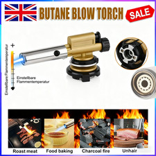 Butane Gas Blow Torch Burner Welding Auto Ignition Soldering BBQ Flame Thrower
