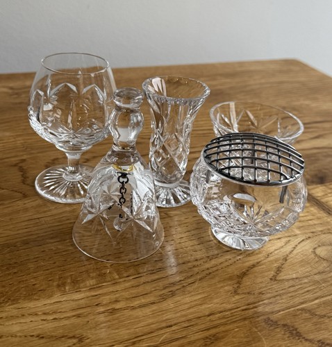Set five crystal cut - of, crystal/cut
