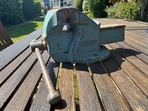 Vintage record bench vice - record, no