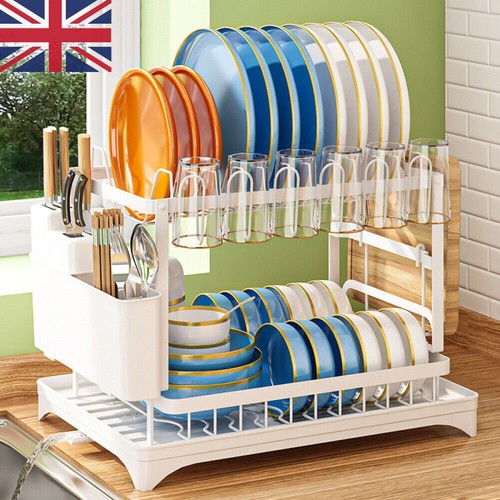Tier dish drainer rack with - dish,