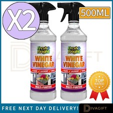 2 x WHITE VINEGAR SPRAY CLEANER 500ML DEEP POWER MULTI PURPOSE CLEANER WINDOWS