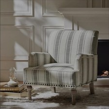 Striped grey accent chair - grey,