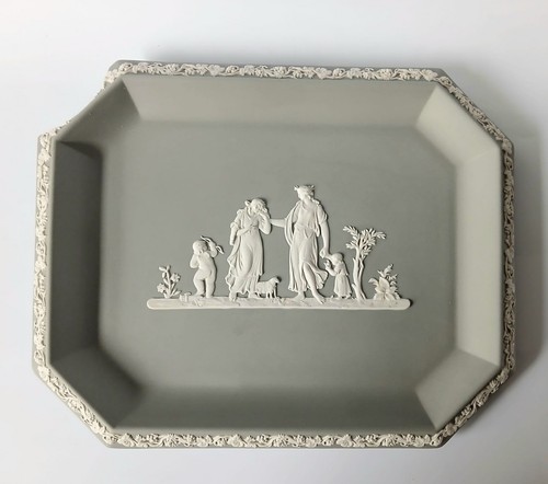 Wedgwood grey jasperware tray - grey,