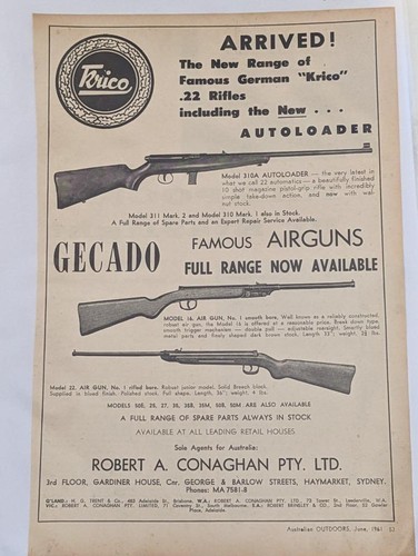 Firearms advertisment krico - advertisment,