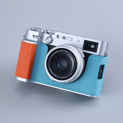 Real leather camera bag - leather, half
