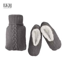 1L Hot Water Bottle & Slippers