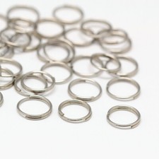 8mm Stainless Steel Split Rings Key Rings Metal DIY Findings Jewellery Split UK