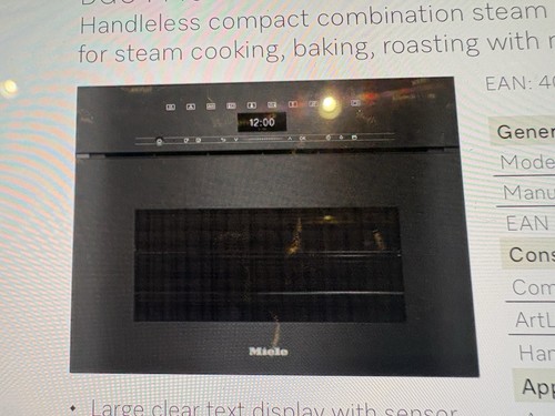 Miele dgc 7440x built - miele, steam