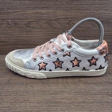 Ash Majestic Silver Pink Star Trainers Suede Leather Shoes Size 39 UK 6 Rare 